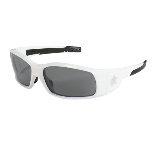 BUY SWAGGER SAFETY GLASSES, GRAY LENS, ANTI-FOG, WHITE FRAME now and SAVE!