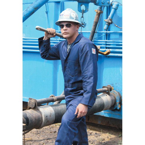 BUY 681 FULL-FEATURED CONTRACTOR STYLE FR COVERALLS, NAVY BLUE, X-LARGE now and SAVE!