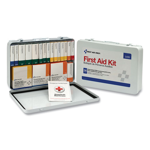 BUY 36 UNIT STEEL FIRST AID KIT, WEATHERPROOF STEEL, WALL MOUNT now and SAVE!
