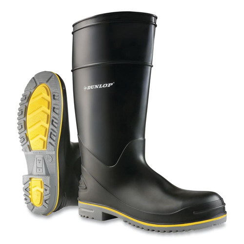 BUY POLYFLEX 3 RUBBER BOOT, STEEL TOE, SIZE 14, 15 IN H, POLYBLEND/PVC/STEEL, BLACK/GRAY/YELLOW now and SAVE!