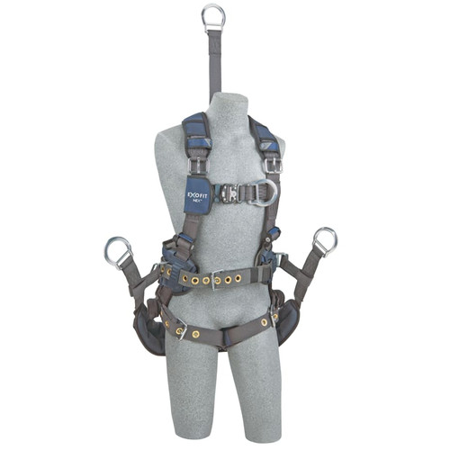 BUY EXOFIT X300 COMFORT OIL AND GAS CLIMBING/SUSPENSION SAFETY HARNESS, BK/FR/WAIST/EXT D-RINGS, LG, AUTO-LOCKING QC/REV/TONGUE now and SAVE!