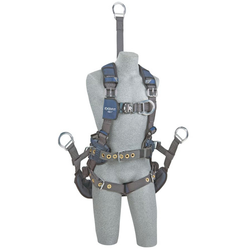 BUY EXOFIT X300 COMFORT OIL AND GAS CLIMBING/SUSPENSION SAFETY HARNESS, BK/FR/WAIST/EXT D-RINGS, XL, AUTO-LOCKING QC/REV/TONGUE now and SAVE!