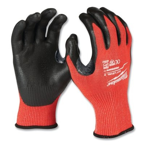 BUY CUT RESISTANT NITRILE DIPPED GLOVES, CUT LEVEL 3, SMALL, BLACK/RED, 12 PR/CA now and SAVE!