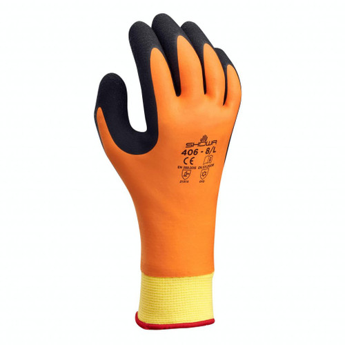 BUY 406 WATER-REPELLENT GLOVES, LARGE, BLACK/ORANGE now and SAVE!