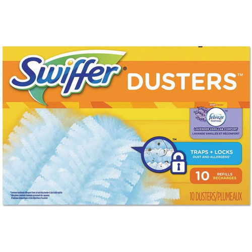 BUY SWIFFER HEAVY DUTY DUSTERS REFILL, DUST LOCK FIBER, LIGHT BLUE, UNSCENTED, 10/BOX now and SAVE!