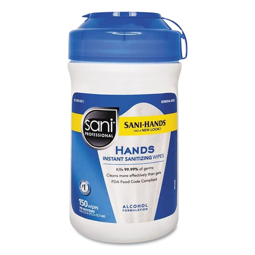 BUY HANDS INSTANT SANITIZING WIPES, 150 SHEETS PER CANISTER, UNSCENTED, 12 EA/CA now and SAVE!