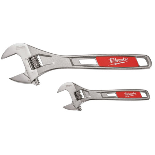 BUY 2-PIECEC ADJUSTABLE WRENCH SET, 6 IN/10 IN, STEEL now and SAVE!