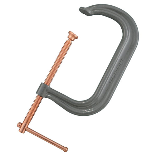 BUY DROP FORGED C-CLAMP, SLIDING PIN HANDLE, 6-5/16 IN THROAT DEPTH, 12 IN L now and SAVE!