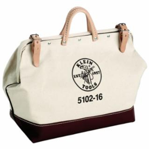 BUY NO. 8 CANVAS TOOL BAG, 1 INTERIOR POCKET, 6 IN W X 14 IN H X 16 IN L, NATURAL/BROWN now and SAVE!