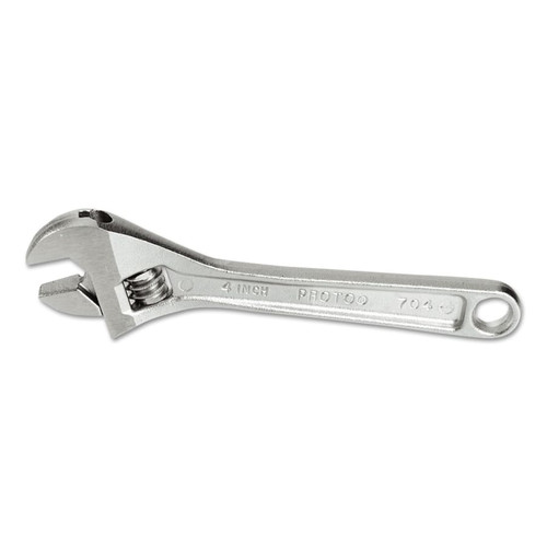 BUY ADJUSTABLE WRENCH, 4-11/32 IN L, 3/4 IN JAW, SATIN CHROME now and SAVE!