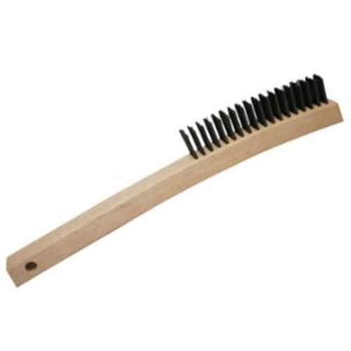 BUY CURVED HANDLE WIRE SCRATCH BRUSHES, 14 IN, TEMPERED BRASS WIRE now and SAVE!