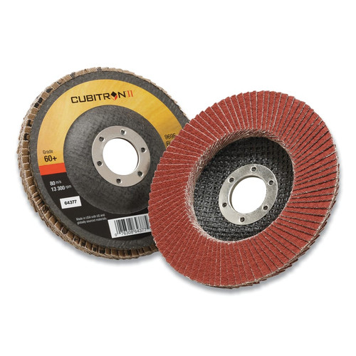 BUY CUBITRON II 969F FLAP DISC, 4-1/2 IN DIA, 60+ GRIT, 7/8 IN ARBOR, 13300 RPM now and SAVE!