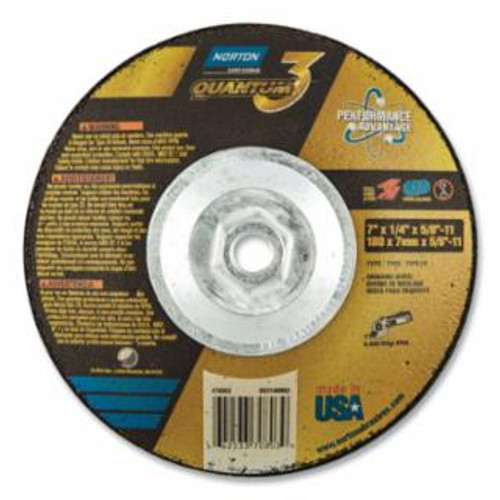 BUY QUANTUM3 SG CA TYPE 28 SAUCER WHEEL, 7 IN DIA, 0.25 IN THICK, 5/8-11 IN ARBOR, 20 GRIT, EXTRA COARSE now and SAVE!