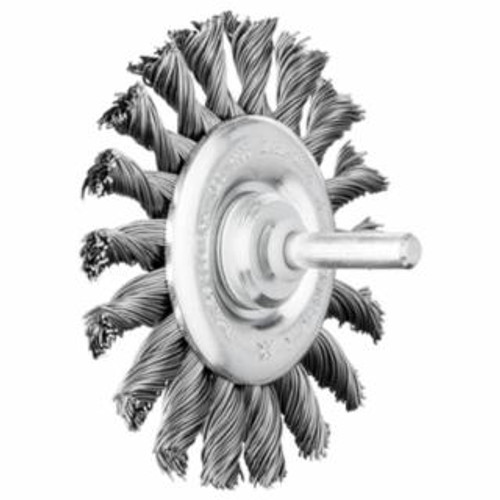 BUY STEM MOUNTED WHEEL BRUSHES, 3 IN DIA., 1/4 IN STEM, 0.020 IN, CARBON STEEL now and SAVE!