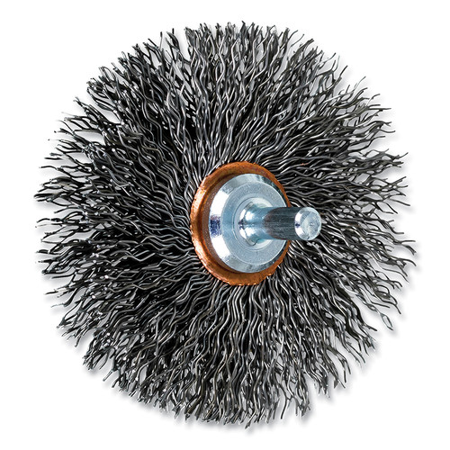 BUY 3" CRIMPED WIRE WHEEL BRUSH .020 CS WIRE now and SAVE!