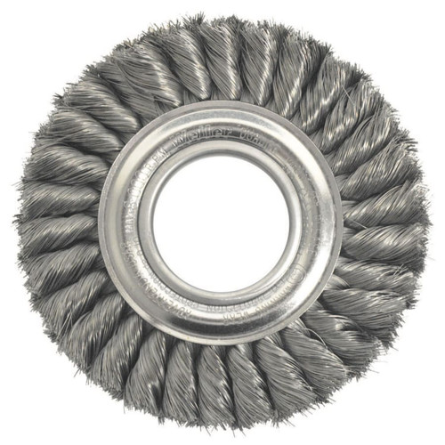 BUY WIDE FACE STANDARD TWIST KNOT WIRE WHEEL, 6 IN DIA. X 1 3/8 W, 8,000 RPM now and SAVE!