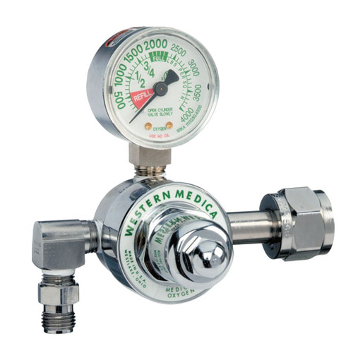 BUY SINGLE-STAGE PRESET REGULATOR, OXYGEN, 0 TO 50 PSI, 3000 PSI INLET, CGA 540 NUT AND NIPPLE now and SAVE!