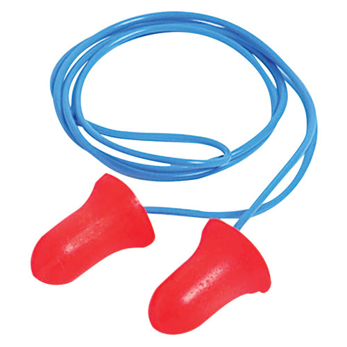 MAX PRE-SHAPED FOAM EARPLUGS W/POLY CORD - SOLD 100 PAIRS