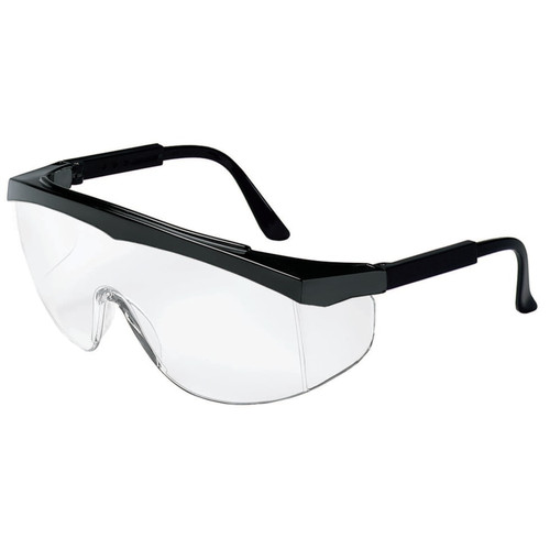 BUY STRATOS SS110 BLACK FRAME CLEAR LENS SAFETY GLASS - SOLD EACH now and SAVE!
