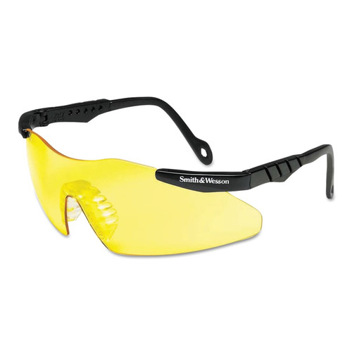S&W 19826 MAGNUM 3G SAFETY GLASSES BLACK FRAME YELLOW - SOLD EACH