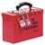 BUY GROUP LOCK BOX, 9-1/4 IN L X 6 IN H X 3-3/4 IN W, STEEL, RED now and SAVE!