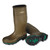 BUY NORTH PVC PLAIN-TOE BOOTS, MEN'S SIZE 9, 23 IN HEIGHT, PVC, OLIVE/BROWN now and SAVE!