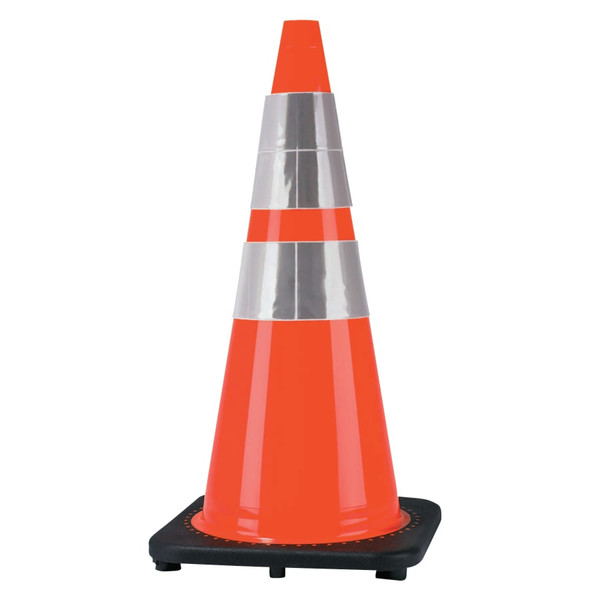 Buy DW SERIES TRAFFIC CONE, 28 IN H, 7 LB PVC, ORANGE/BLACK BASE, REFLECTIVE COLLAR now and SAVE!