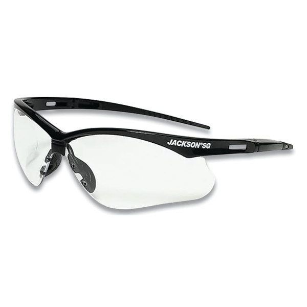 Buy SG SERIES SAFETY GLASSES, UNIVERSAL SIZE, CLEAR LENS, BLACK FRAME, HARDCOAT ANTI-SCRATCH now and SAVE!