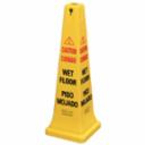 BUY SAFETY CONES, MULTI-LINGUAL "WET FLOOR", 36 IN, YELLOW now and SAVE!