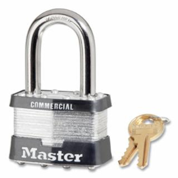 Buy NO. 5 LAMINATED STEEL PADLOCK, 3/8 IN DIA X 15/16 IN W X 1-1/2 IN H SHACKLE, SILVER/GRAY, KEYED ALIKE, KEYED A314 now and SAVE!