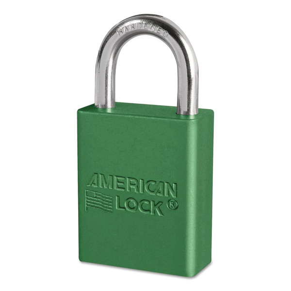 Buy SOLID ALUMINUM PADLOCKS, 1/4 IN DIA, 1 IN L X 3/4 IN W, GREEN now and SAVE!