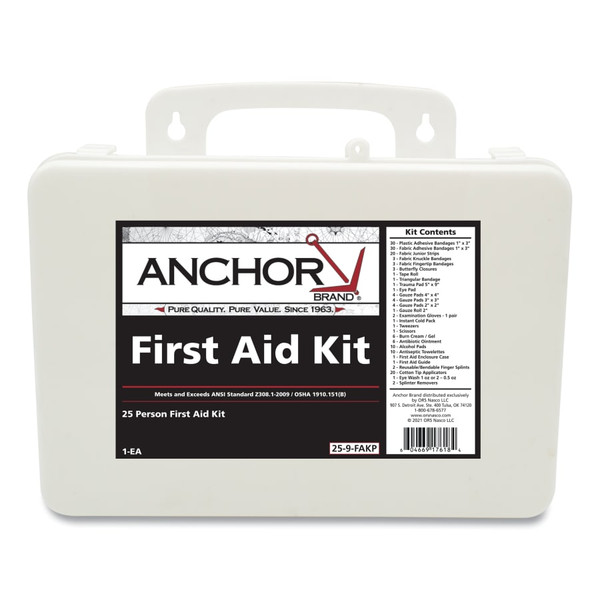 Buy 25 PERSON FIRST AID KIT, ANSI 2009, PLASTIC CASE now and SAVE!