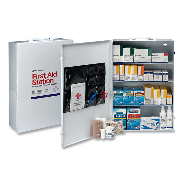 Buy 4-SHELF INDUSTRIAL FIRST AID STATION, STEEL CASE, WALL MOUNT now and SAVE!