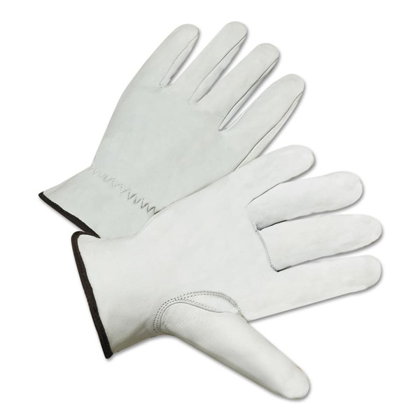 Buy PREMIUM GRAIN GOATSKIN DRIVER GLOVES, LARGE, UNLINED, WHITE now and SAVE!