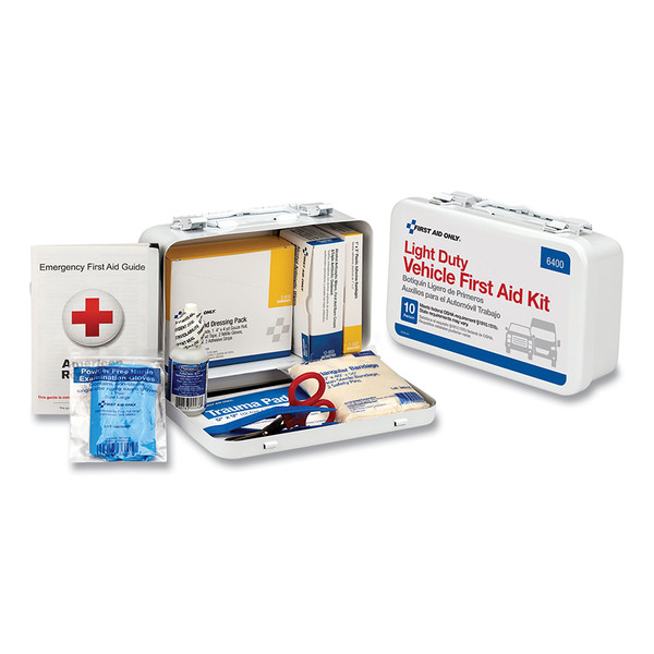 BUY 10 PERSON VEHICLE FIRST AID KIT, WEATHERPROOF STEEL CASE now and SAVE!