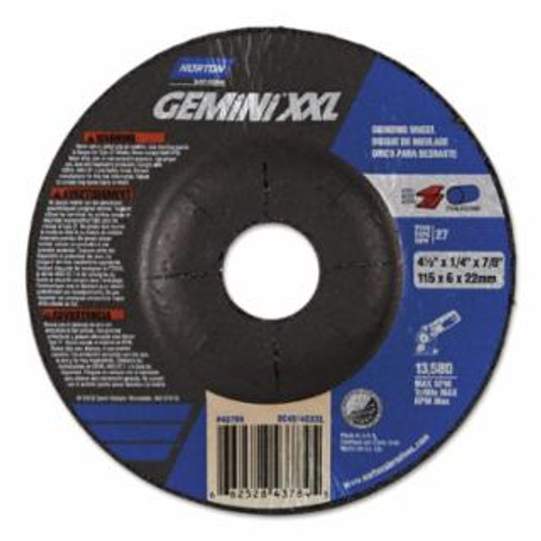 Buy GEMINI XXL DEPRESSED CENTER WHEEL, 4.5 IN DIA, 1/4 IN THICK, 7/8 IN ARBOR, ALUM OXIDE now and SAVE!