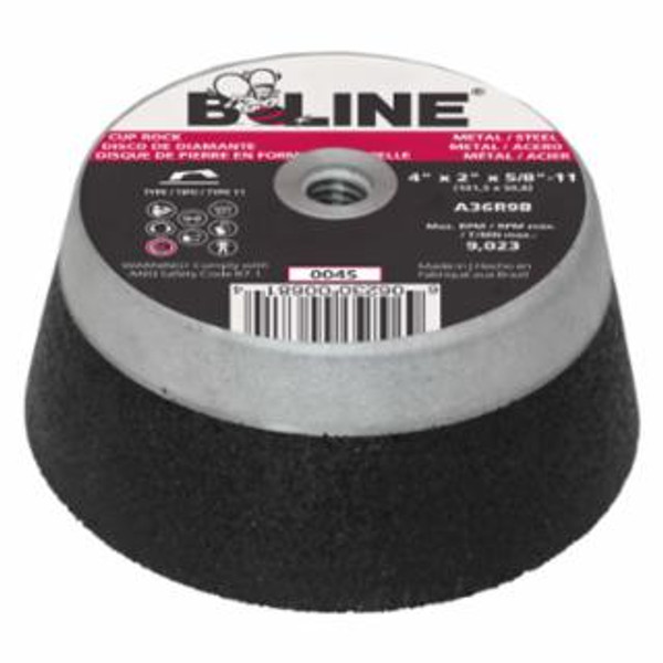 Buy CUP WHEEL, 4 IN DIA, 2 IN THICK, 5/8 IN-11 ARBOR, 36 GRIT, ALUM OXIDE now and SAVE!