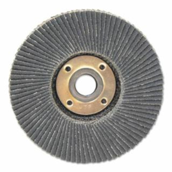 Buy ABRASIVE HIGH DENSITY FLAP DISCS, 4 1/2 IN DIA, 80 GRIT, 5/8-11 ARBOR, TYPE 27 now and SAVE!