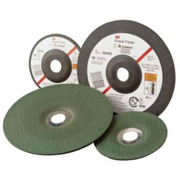 Buy GREEN CORPS FLEXIBLE GRINDING WHEEL, 4 1/2" DIA, 7/8 ARBOR,  1/8" THICK, 36 GRIT now and SAVE!