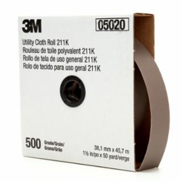 Buy 211K UTILITY CLOTH ROLLS, 1 1/2 IN, 50 YD, 500 GRIT now and SAVE!