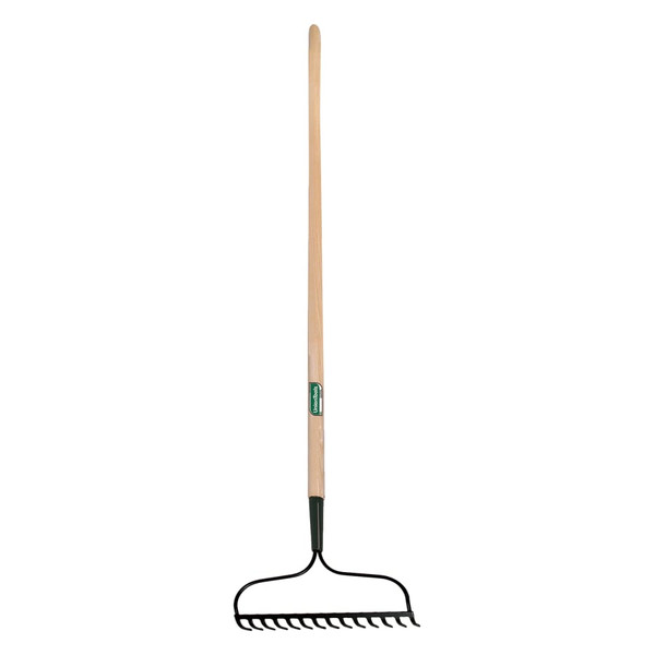 BUY BOW RAKE, 13-3/4 IN W, TEMPEREDSTEEL, 54 IN WHITE ASH HANDLE now and SAVE!