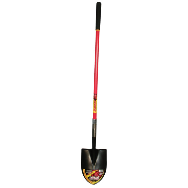 BUY ROUND POINT SHOVEL, 12 IN L X 9.5 IN W BLADE, 48 IN STRAIGHT FIBERGLASS HANDLE W/CUSHION END GRIP, CLOSED BACK now and SAVE!