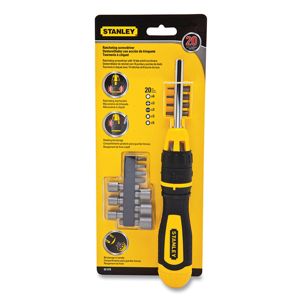 BUY MULTI-BIT RATCHETING SCREWDRIVER SET, MAGNETIC, BLACK/YELLOW, 20 PIECE now and SAVE!