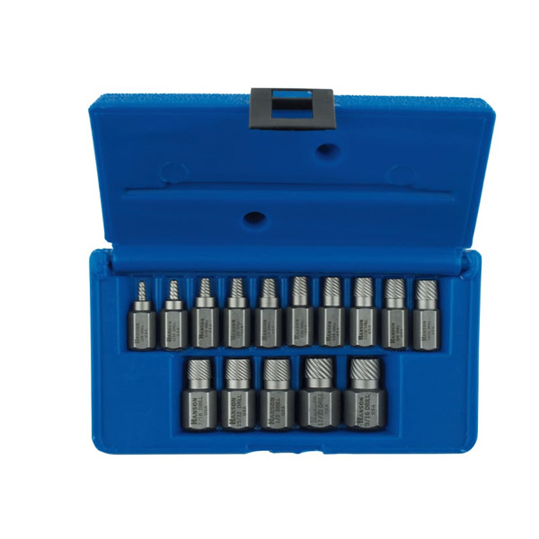 BUY HEX HEAD MULTI-SPLINE SCREW EXTRACTORS - 532 SERIES - PLASTIC CASE SET, 15 PC, 1/8 IN TO 9/16 IN now and SAVE!