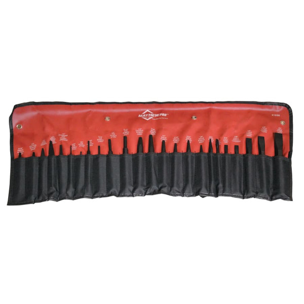 BUY 24 PIECE PUNCH & CHISEL KITS, POINTED; ROUND, ENGLISH, POUCH now and SAVE!