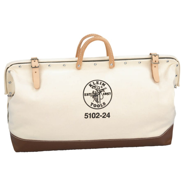 BUY NO. 8 CANVAS TOOL BAG, 1 INTERIOR POCKET, 6 IN W X 15 IN H X 24 IN L, NATURAL/BROWN now and SAVE!