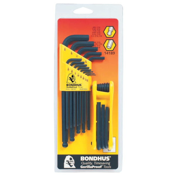 BUY BALLDRIVER L-WRENCH AND FOLD-UP SET COMBINATIONS, 22 PIECES, HEX BALL TIP, INCH now and SAVE!