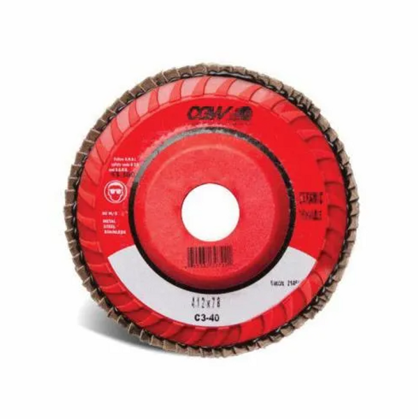 COATED ABRASIVE FLAP DISC, T27, 4-1/2 IN X 7/8 IN, C3 CERAMIC, 60 GRIT, 421-42944 - SOLD PER 10 EACH