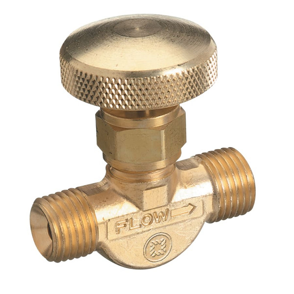 BUY BRASS BODY VALVE FOR NON-CORROSIVE GASES, 200 PSIG, B-SIZE 9/16 IN-18 RH (M), OXYGEN CGA-022 now and SAVE!