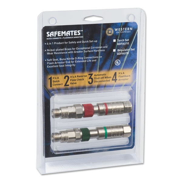 BUY SAFEMATE QUICK CONNECT SETS W/FLASH ARRESTORS, TORCH TO HOSE, OXYGEN/FUEL GAS now and SAVE!